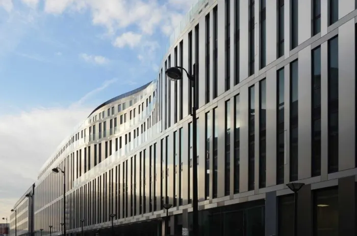 Contemporary architecture of the Paris campus building